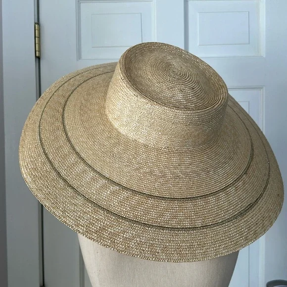 Wide brim straw hat from Positano Italy Napo - Wide Brim Panama Fedora Straw Hat | Artesano – www  main image 4